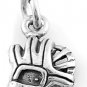 STERLING SILVER BASEBALL GLOVE CHARM/PENDANT