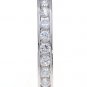 STERLING SILVER CHANNEL SET CUBIC ZIRCONIA WEDDING BAND/ RING