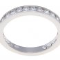 STERLING SILVER CHANNEL SET CUBIC ZIRCONIA WEDDING BAND/ RING