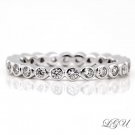 STERLING SILVER ROUND CUT ETERNITY BAND RING SZ 6