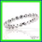 STERLING SILVER ROUND CUT ETERNITY BAND RING SZ 6