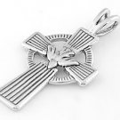 STERLING SILVER CROSS WITH DOVE CHARM/PENDANT
