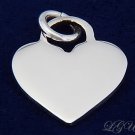 STERLING SILVER SMALL HEART PENDANT FREE FRONT SIDE ENGRAVING