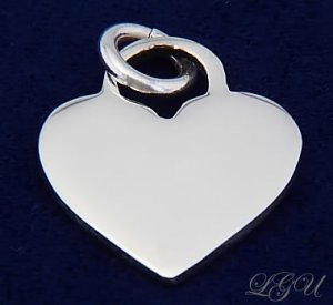 STERLING SILVER SM HEART PENDANT FREE FRONT SIDE ENGRAVING