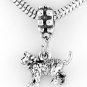 STERLING SILVER DANGLING CAT EUROPEAN BEAD