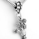 STERLING SILVER PRICKLY PEAR CACTUS DANGLE EUROPEAN BEAD