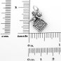 STERLING SILVER QUILTING BEE CHARM/PENDANT