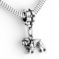 STERLING SILVER DANGLING 3D BULLDOG EUROPEAN BEAD