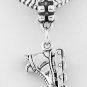 STERLING SILVER DANGLING 3D ROLLERBLADE/ INLINE SKATE BEAD