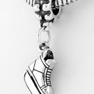 STERLING SILVER DANGLING 3D HOCKEY ICE SKATE EUROPEAN BEAD