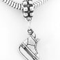 STERLING SILVER DANGLING 3D HOCKEY ICE SKATE EUROPEAN BEAD