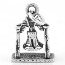 STERLING SILVER 3D LIBERTY BELL CHARM/PENDANT