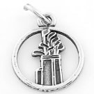 STERLING SILVER GOLF CLUB AND BAG CHARM/ PENDANT