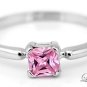 STERLING SILVER OCTOBER BIRTHSTONE CZ CHILD RING SZ 6