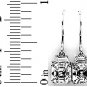 STERLING SILVER DANGLING CZ ASSCHER CUT EARRINGS