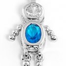 STERLING SILVER "BOY DECEMBER" BIRTHSTONE CHARM