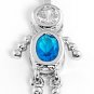 STERLING SILVER "BOY DECEMBER" BIRTHSTONE CHARM