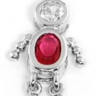 STERLING SILVER "BOY JULY" BIRTHSTONE CHARM