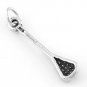 STERLING SILVER 3D LACROSSE STICK CHARM/PENDANT