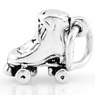 STERLING SILVER 3D SMALL ROLLER SKATE CHARM/PENDANT