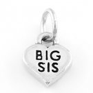 STERLING SILVER BIG SIS HEART CHARM/PENDANT