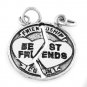 SILVER SHAREABLE BEST FRIENDS CHARM W/16" BOX CHAIN