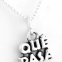 STERLING SILVER QUE PASA CHARM WITH 16" NECKLACE