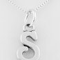 STERLING SILVER LETTER S CHARM WITH 16" NECKLACE