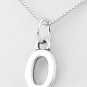STERLING SILVER LETTER O CHARM WITH 16" NECKLACE