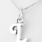 STERLING SILVER LETTER L CHARM WITH 16" NECKLACE