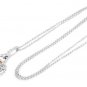 14K GOLD CITRINE AND DIAMOND LUCKY CLOVER NECKLACE