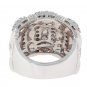 STERLING SILVER WEAVING STYLE CUBIC ZIRCONIA DOME BAND/ RING