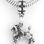 STERLING SILVER DANGLING FRENCH POODLE EUROPEAN BEAD