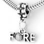STERLING SILVER DANGLING FORE GOLF EUROPEAN BEAD