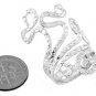STERLING SILVER FREE FORM HAMMERED ADJUSTABLE INDEX FINGER RING