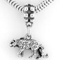 STERLING SILVER DANGLING 3D CHEETAH EUROPEAN BEAD