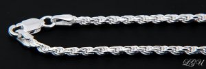 STERLING SILVER 5mm ITALY DC ROPE CHAIN 18" NECKLACE
