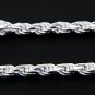 STERLING SILVER 3mm ITALY DC ROPE CHAIN 16" NECKLACE