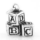 STERLING SILVER 3D BABY BUILDING BLOCKS CHARM/PENDANT