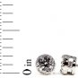 STERLING SILVER CZ ROUND STUD BASKET EARRINGS 5mm