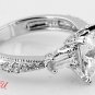 STERLING SILVER PRINCESS CZ ENGAGEMENT RING SIZE 5