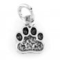 STERLING SILVER SMALL PAW PRINT CHARM W/16" BOX CHAIN