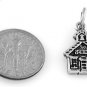 STERLING SILVER SCHOOLHOUSE CHARM WITH 16" BOX CHAIN
