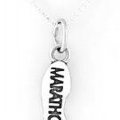 STERLING SILVER MARATHON SHOW PRINT CHARM with 16" NECKLACE