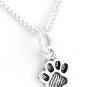 STERLING SILVER PAW PRINT CHARM WITH 16" NECKLACE