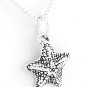 STERLING SILVER STARFISH CHARM WITH 16" NECKLACE