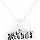 STERLING SILVER FAITH CHARM WITH 16" NECKLACE