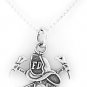 STERLING SILVER FIRE DEPARTMENT HAT CHARM with 16 inch NECKLACE