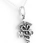 STERLING SILVER MD CADUCEUS CHARM WITH 16" NECKLACE