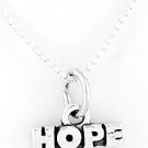 STERLING SILVER HOPE CHARM NECKLACE
